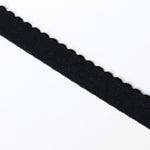 Scalloped Elastic (16mm) - Black