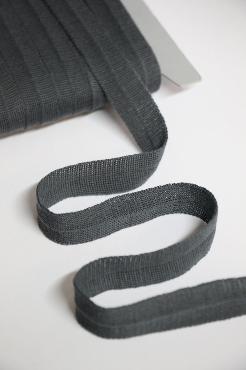 20mm Wool Binding - Dark Grey