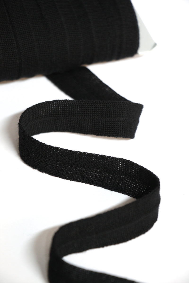 20mm Wool Binding - Black