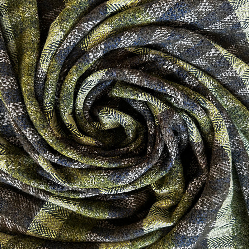 Ilaria Herringbone Green Wool Blend