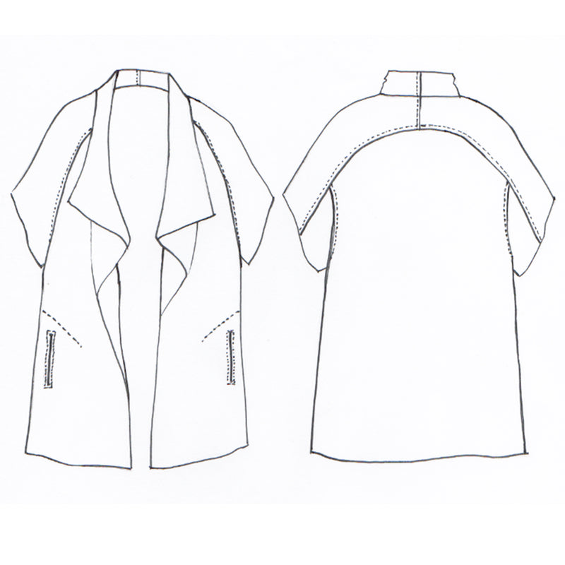 Italian Boiled Wool Sydney Jacket Pattern - Fabric/Pattern Kit